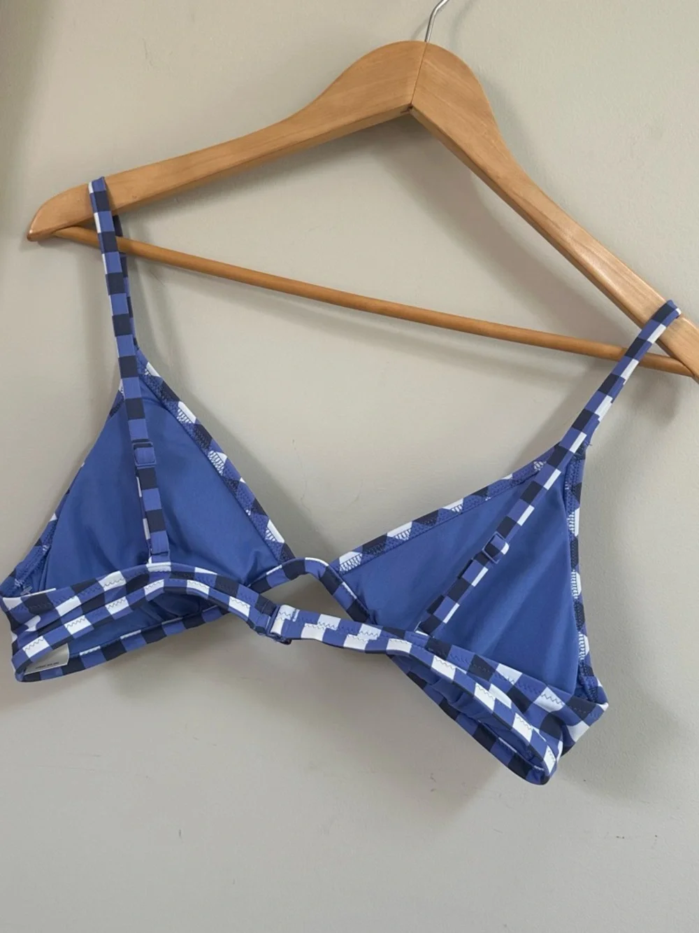 🆕 Aerie Gingham Triangle Bikini Top - Picture 3 of 5